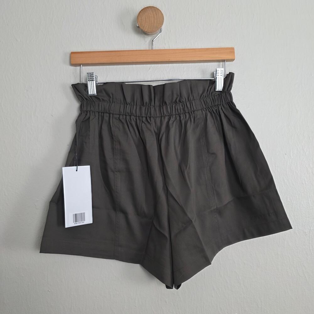 NWT Girlfriend Collective Mercer Camp High Waist Paperbag Short Raven Small - Picture 8 of 9